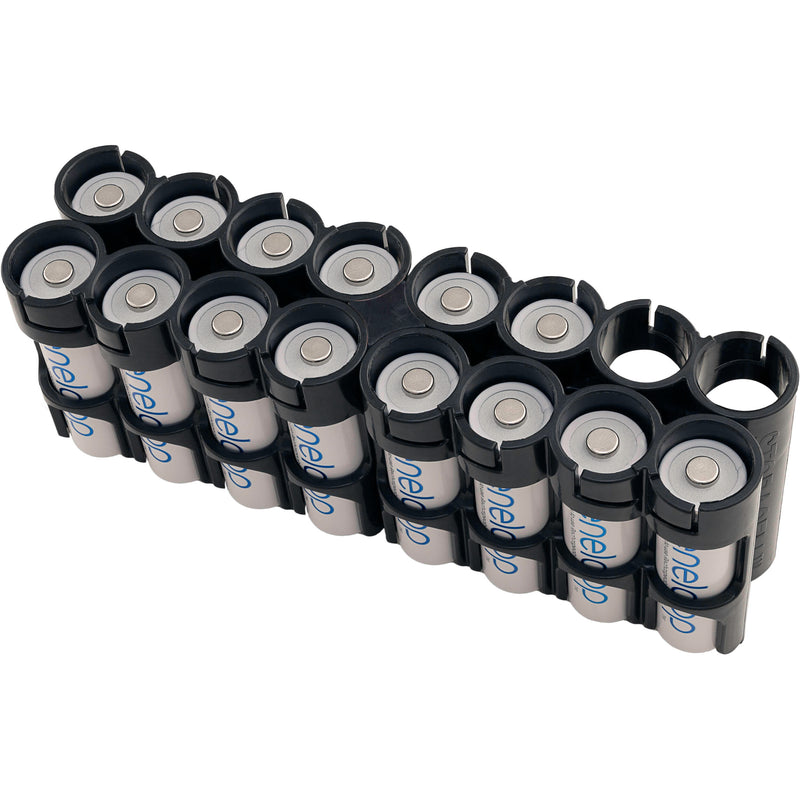 STORACELL Carbon Fiber Magnetic AA Battery Holder (16)