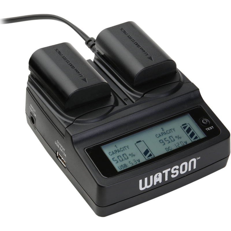 Watson Duo LCD Charger for Sony P, H, & V Series Batteries