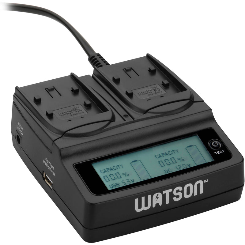 Watson Duo LCD Charger for Sony P, H, & V Series Batteries