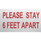 ProTapes Pro Gaff "PLEASE STAY 6 FEET APART" Sign (6 x 10", White / Red)