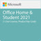 Microsoft Office Home & Student 2021 (1-User License, Product Key Code)