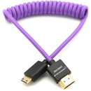 Kondor Blue Gerald Undone Braided Coiled High-Speed Mini-HDMI to&nbsp;HDMI Cable (Limited Purple Edition, 12 to 24")