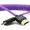 Kondor Blue Gerald Undone Braided Coiled High-Speed Mini-HDMI to&nbsp;HDMI Cable (Limited Purple Edition, 12 to 24")