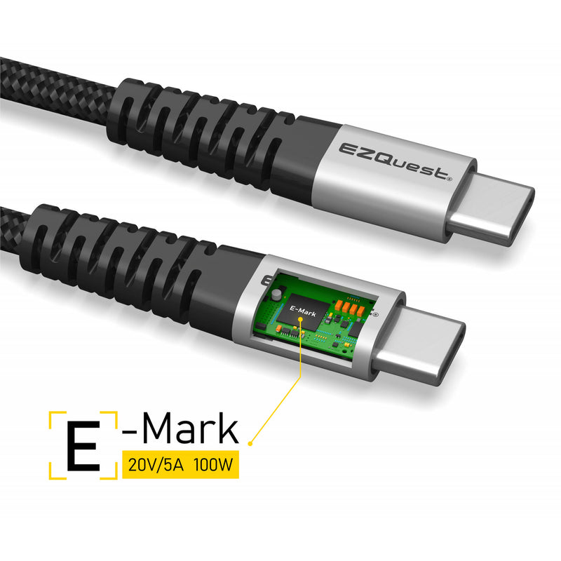 EZQuest DuraGuard USB 2.0 Type-C Male Cable (7.2')