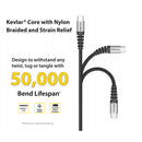 EZQuest DuraGuard USB 2.0 Type-C Male Cable (7.2')