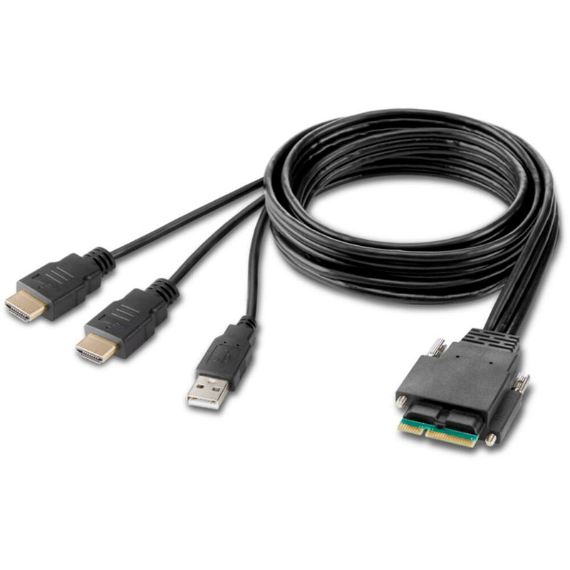 Belkin Secure 2-Port, Dual HDMI Monitor KVM Switch with Remote