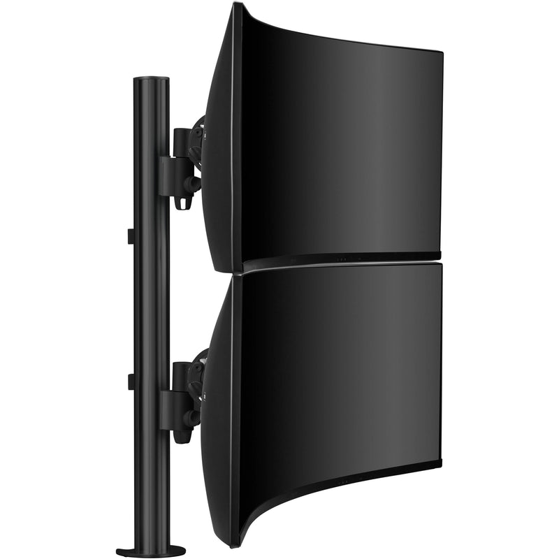 Atdec Dual Stack Heavy Monitor Desk Mount - Flat and Curved Up to 49"