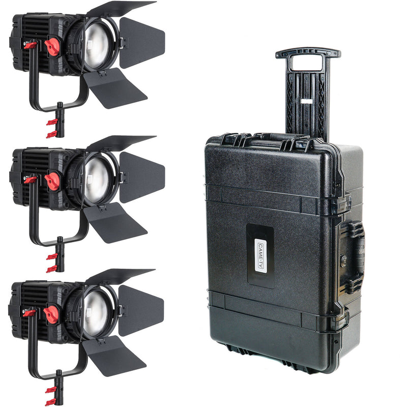 CAME-TV Boltzen 150W Daylight Fresnel 3-Light Kit