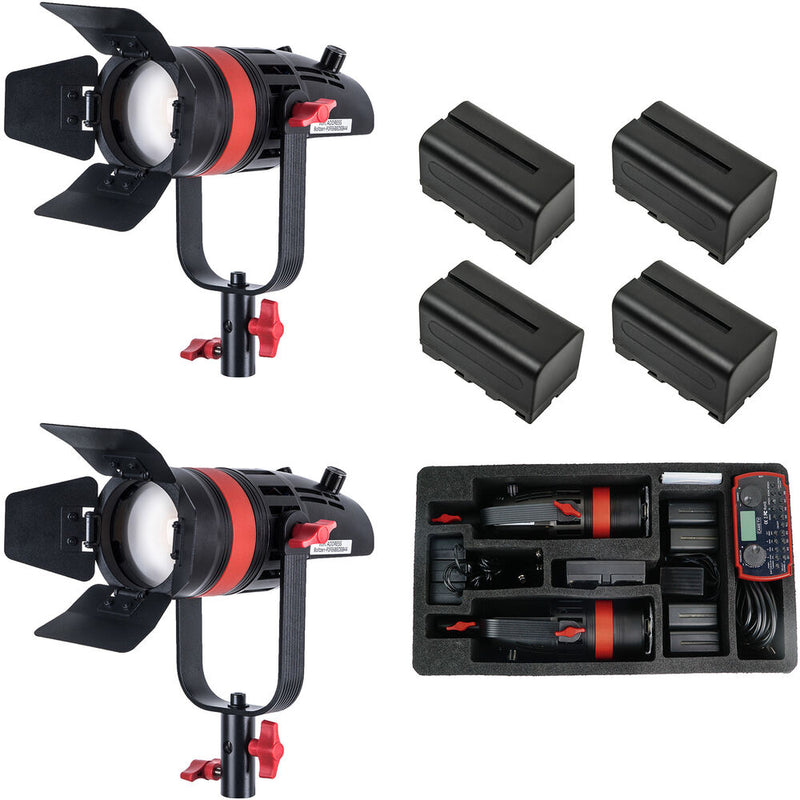 CAME-TV Boltzen Q-55W Mark II High-Output Daylight Fresnel 2-Light Kit