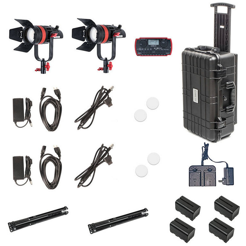 CAME-TV Q-55S Boltzen 55W Bi-Color LED Fresnel 2-Light Kit