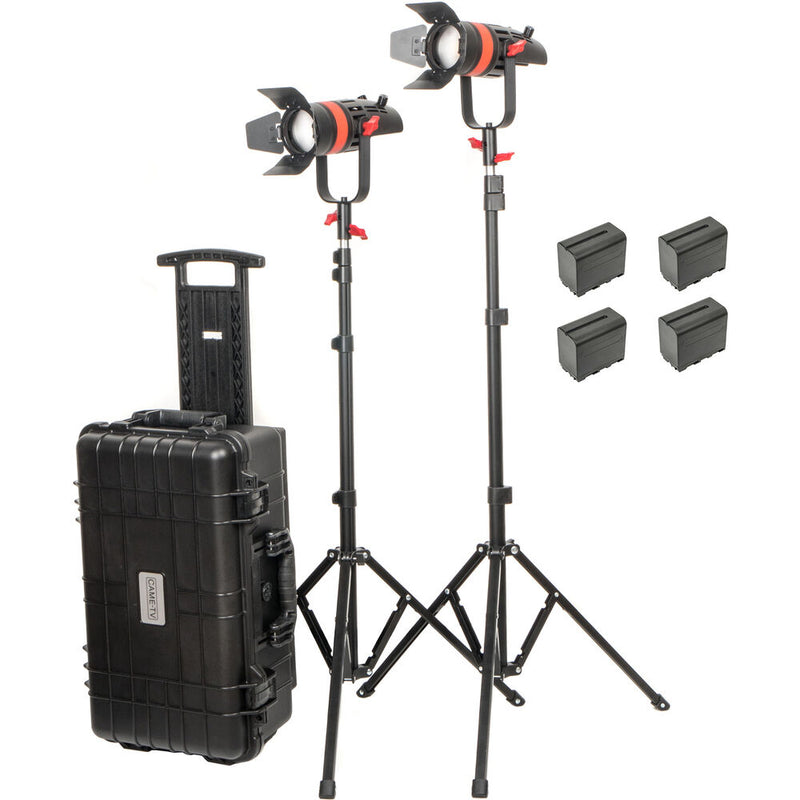 CAME-TV Boltzen Q-55W Mark II High-Output Daylight Fresnel 2-Light Kit