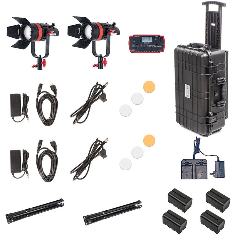 CAME-TV Boltzen Q-55W Mark II High-Output Daylight Fresnel 2-Light Kit