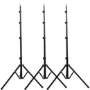 CAME-TV Quick Setup Compact Reverse-Folding Light Stand&nbsp;(3-Pack)