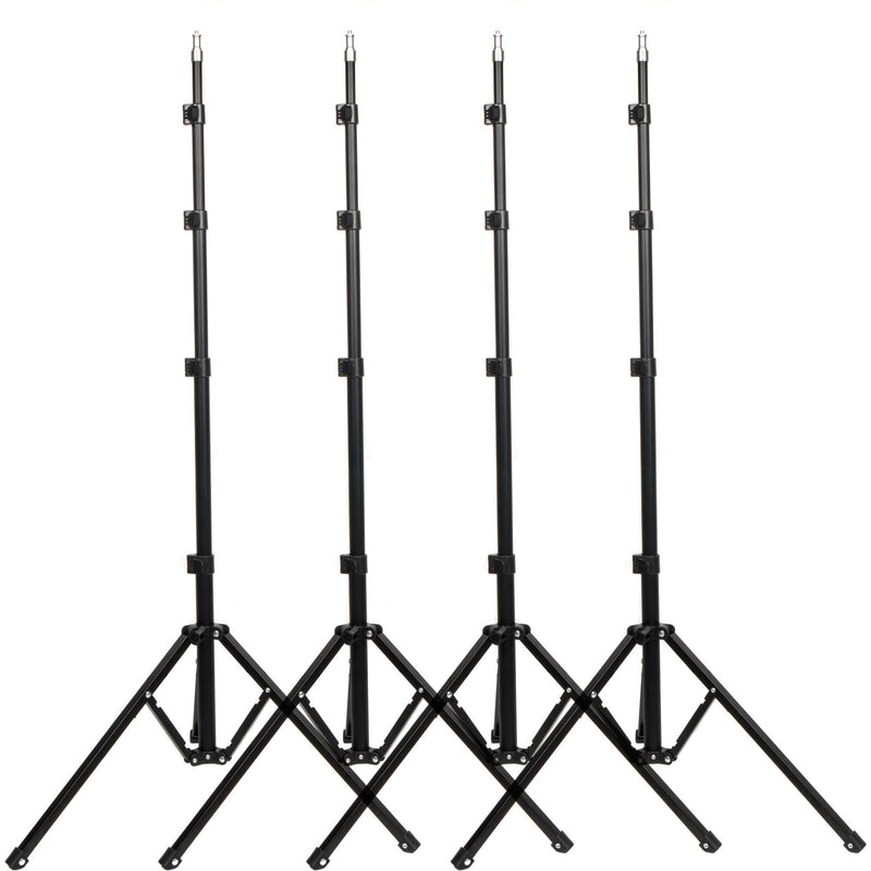 CAME-TV Quick Setup Compact Reverse-Folding Light Stand&nbsp;(4-Pack)
