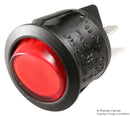 MULTICOMP R13-244B-02-BR-0A Rocker Switch, Illuminated, DPST, On-Off, Red, Panel, 20 A