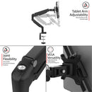 CTA Digital Security Clamp Mount with Universal Holder and Full Cable Management