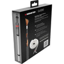 Monster Cable Prolink Classic Series Right-Angle 1/4" Male to Straight 1/4" Male Coiled Instrument Cable (White, 12')
