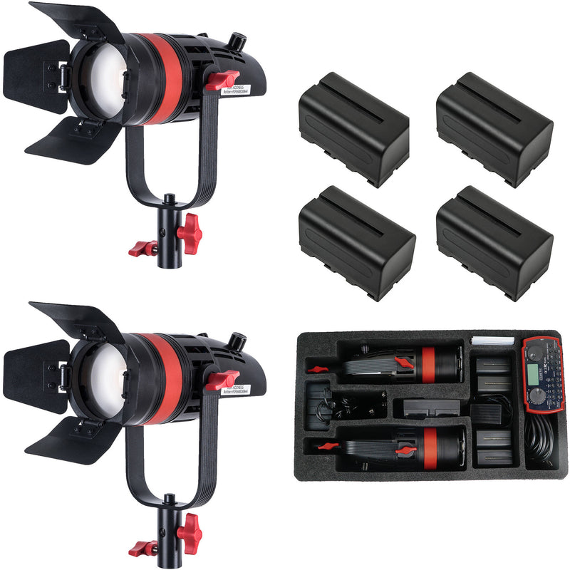 CAME-TV Q-55S Boltzen 55W Bi-Color LED Fresnel 2-Light Kit