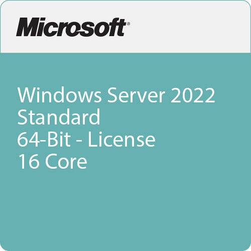 Microsoft Windows Server 2022 Standard 64-Bit License (16 Core, OEM, DVD)