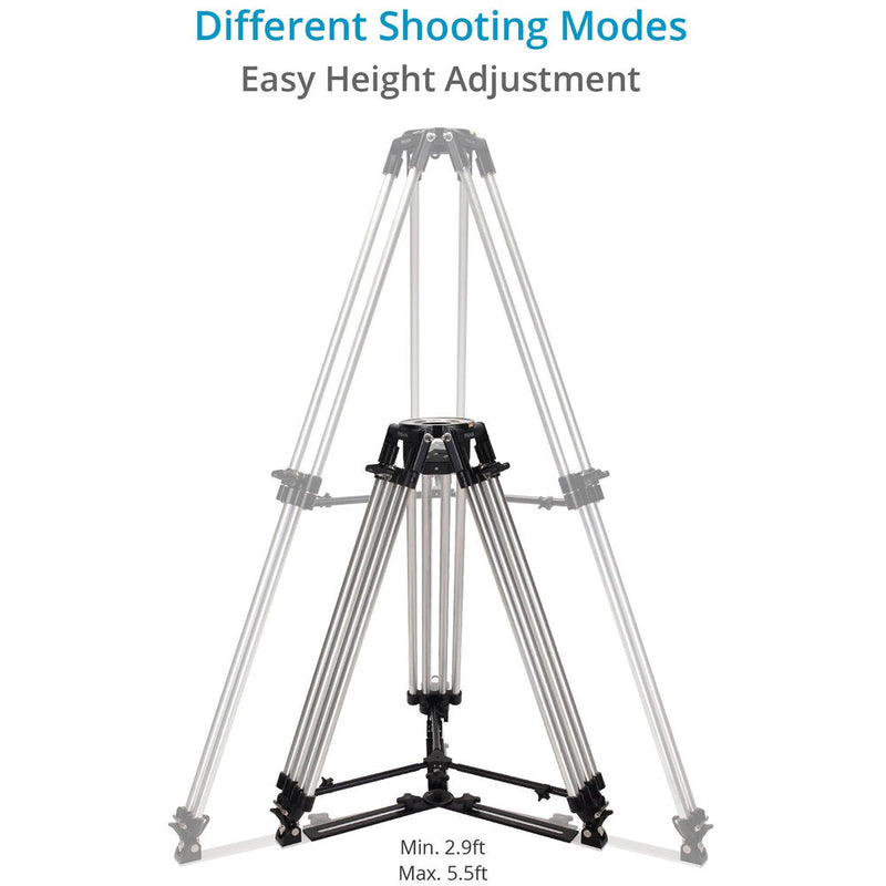 Proaim Heavy-Duty Mitchell Base Tripod Legs with Mid-Level & Ground Spreaders (Black)