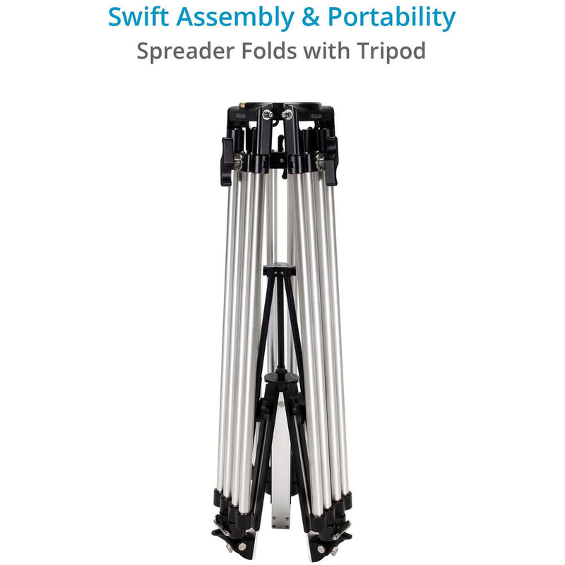 Proaim Heavy-Duty Mitchell Base Tripod Legs with Mid-Level & Ground Spreaders (Black)