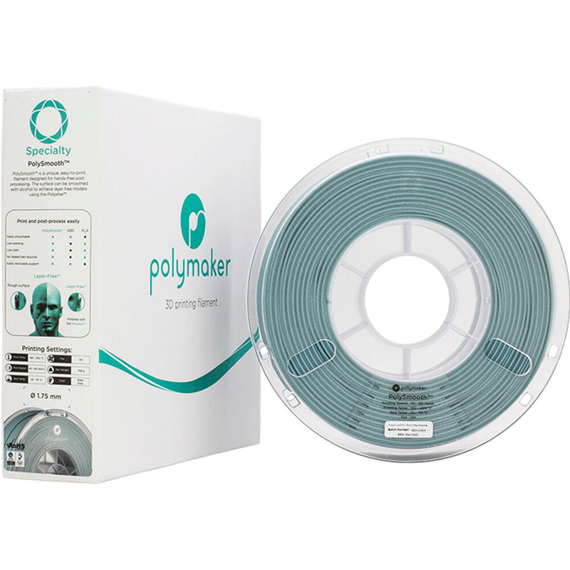Polymaker PolySmooth 3D Printing Filament 1.65 lb (1.75mm Diameter, Slate Gray)