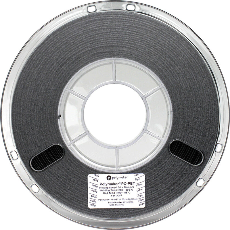Polymaker PC-PBT 3D Printing Filament 2.2 lb (1.75mm Diameter, Black)