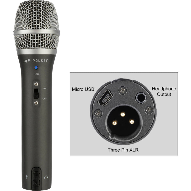 Polsen DM-USX1 Dynamic Microphone with XLR and USB Connections