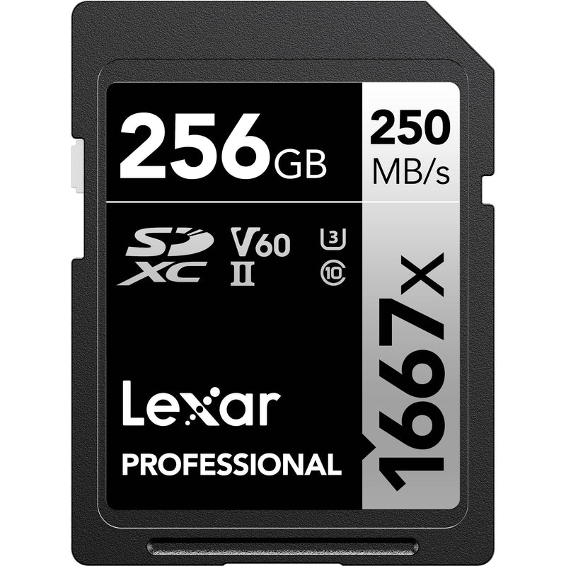 Lexar 256GB Professional 1667x UHS-II SDXC Memory Card (2-Pack)