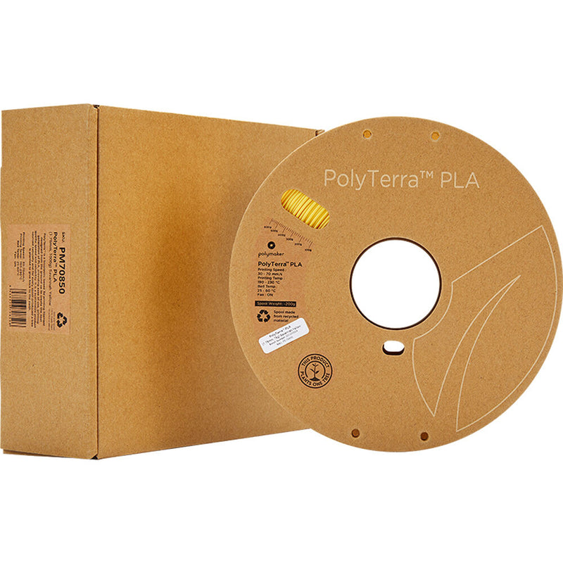 Polymaker PolyTerra PLA Eco Friendly 3D Printing Filament 2.2 lb (1.75mm Diameter, Savannah Yellow)