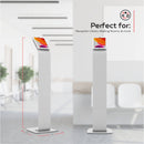 CTA Digital Locking Floor Stand for Select 10.2 to 10.9" iPads (White)