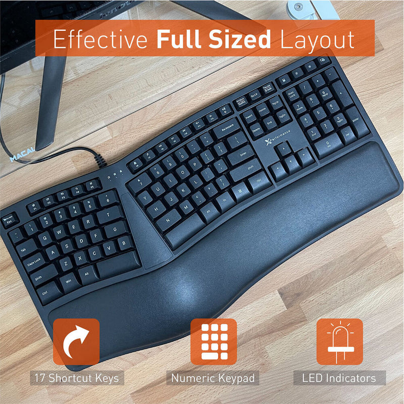 X9 Performance Split Ergonomic Keyboard with Palm Rest