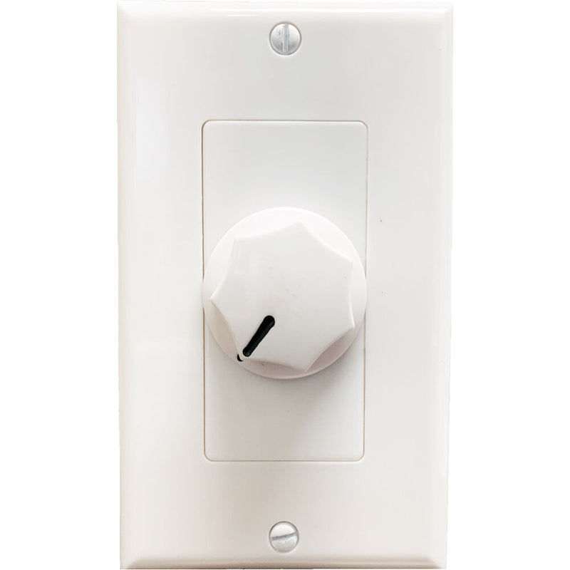 Speco Technologies WAT50DW 50W Wall-Mount Volume Control (White Plate, White Knob)