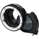 Commlite Electronic Autofocus Lens Mount Adapter for Canon EF-Mount Lens to EF-M-Mount Camera with Variable ND