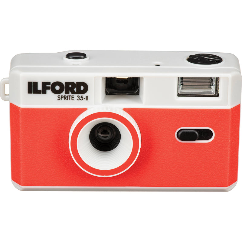 Ilford Sprite 35-II Film Camera (Silver & Red)