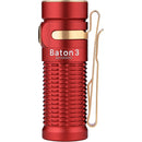 Olight Baton 3 Premium Edition LED Flashlight (Red)