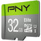 PNY 32GB Elite UHS-I microSDHC Memory Card with SD Adapter (3-Pack)