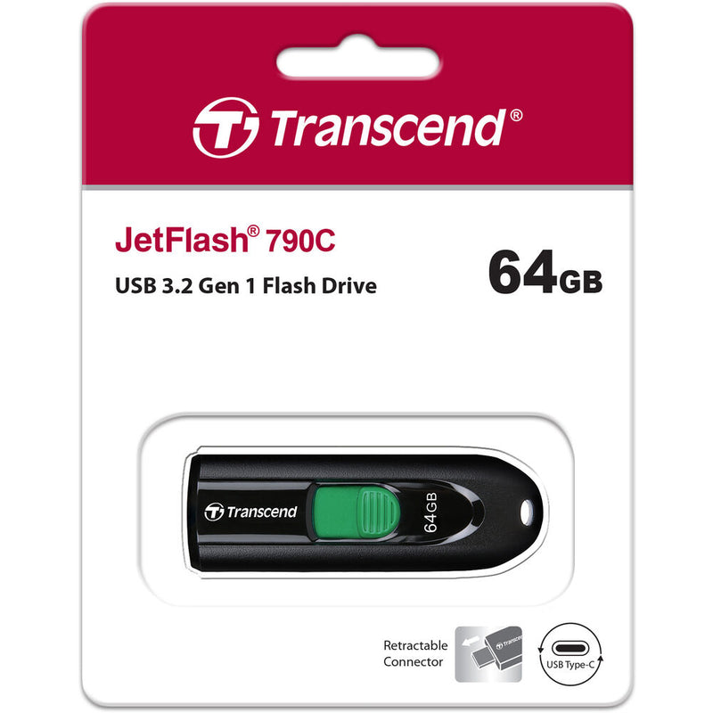 Transcend 64GB JetFlash 790C USB Type-C Flash Drive