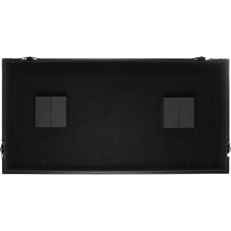 Odyssey Industrial Board Glide-Style Universal Case for 12" DJ Mixer and Two Pioneer CDJ-3000 (Black on Black)
