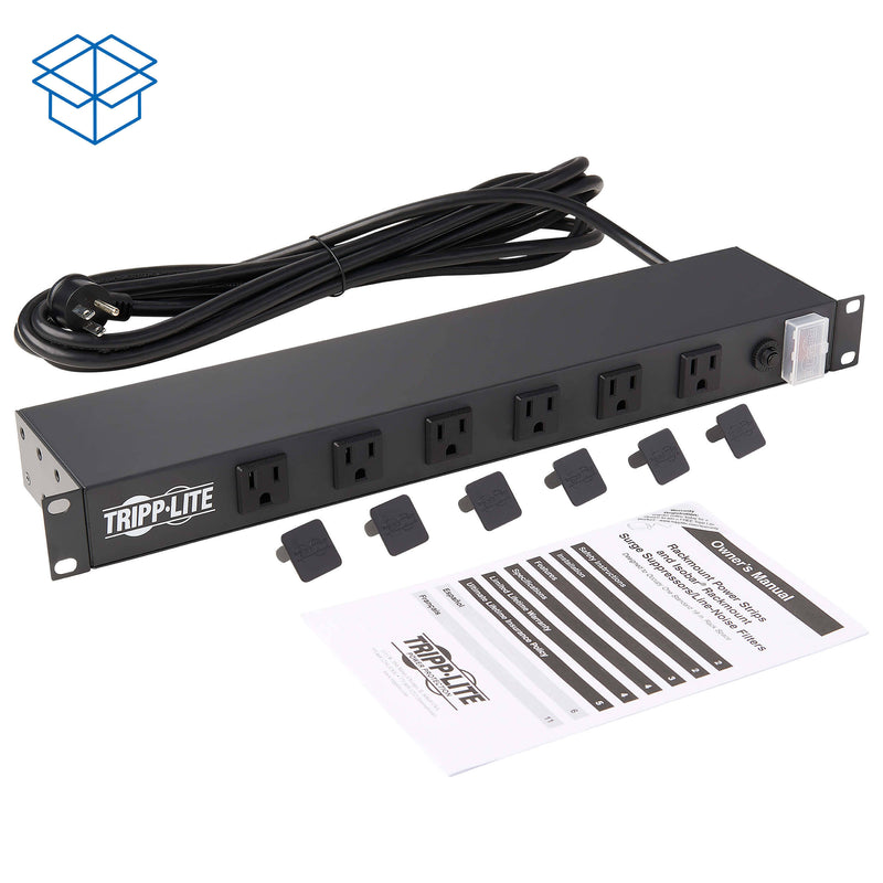 Tripp Lite 1U Rack Mount Power Strip Widely Spaced Outlet, 15 ft. (4.57 m) Cord