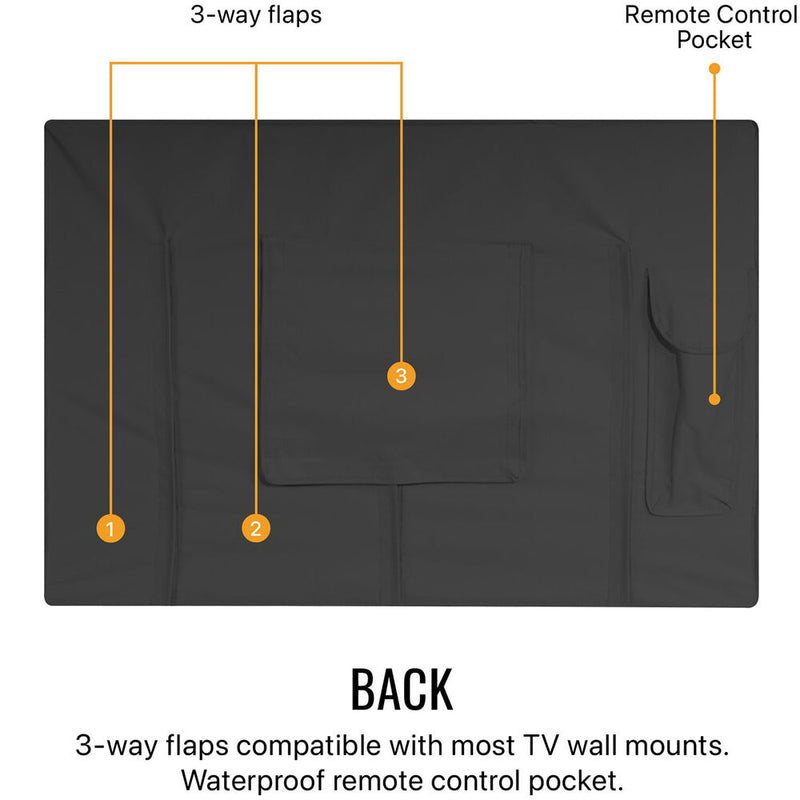 KHOMO GEAR Outdoor TV Cover for 55 to 58" Outdoor TVs (Black)
