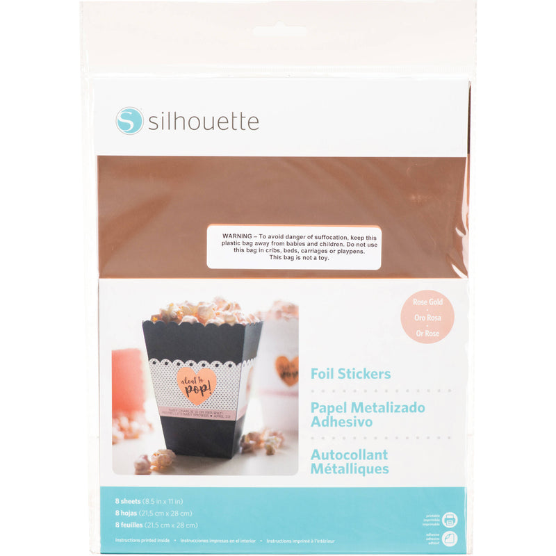 Silhouette Temporary Tattoo Printable Paper Rose Gold Foil
