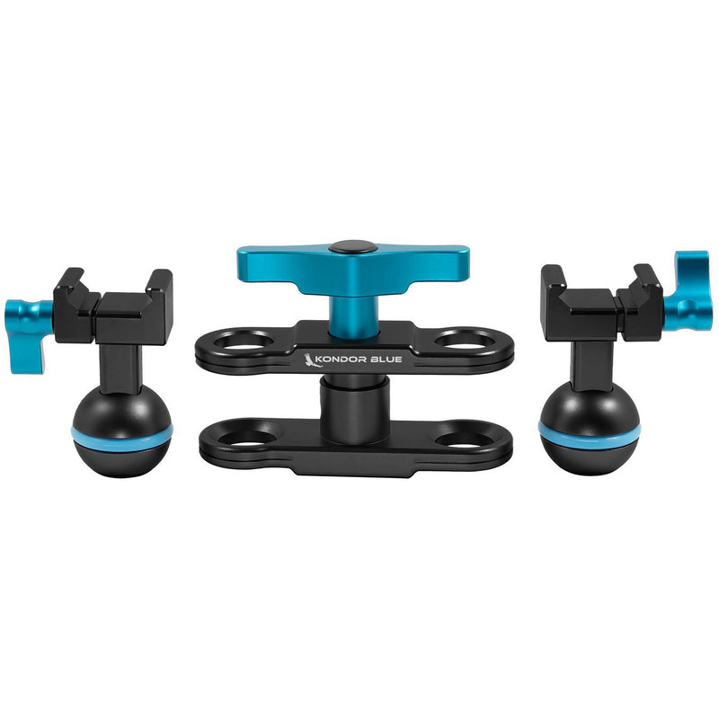 Kondor Blue 5.5" Cine Magic Arm with Double Ball Heads (NATO Clamp, Raven Black)