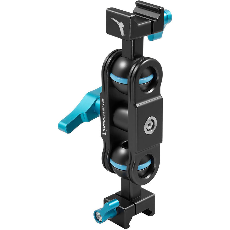 Kondor Blue 5.5" Cine Magic Arm with Double Ball Heads (NATO Clamp, Raven Black)