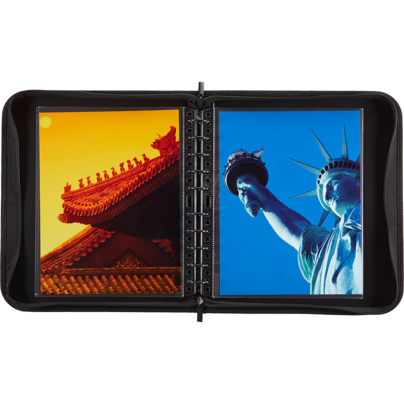 Itoya ProFolio Zipper Binder (Black, 8.5 x 11")