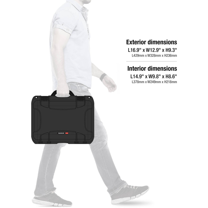 Nanuk 918 Waterproof Carry-On Hard Case with Lid Organizer (Black)