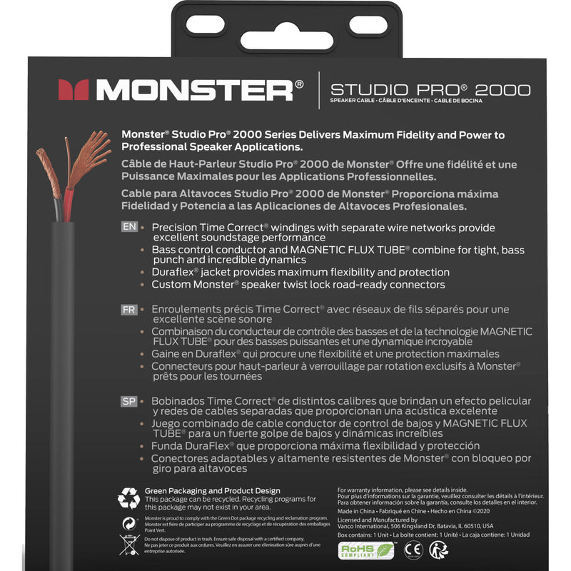 Monster Cable Prolink Studio Pro 2000 Series speakON to speakON Speaker Cable (6')