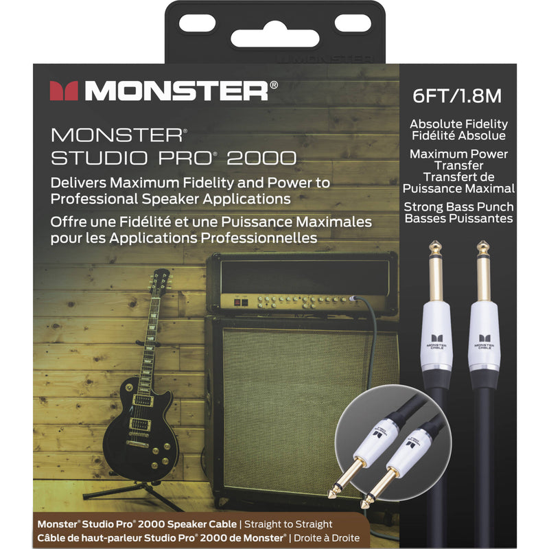 Monster Cable Prolink Studio Pro 2000 Series 1/4" Male to 1/4" Male Speaker Cable (6')