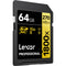 Lexar 64GB Professional 1800x UHS-II SDXC Memory Card (GOLD Series)