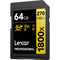 Lexar 64GB Professional 1800x UHS-II SDXC Memory Card (GOLD Series)